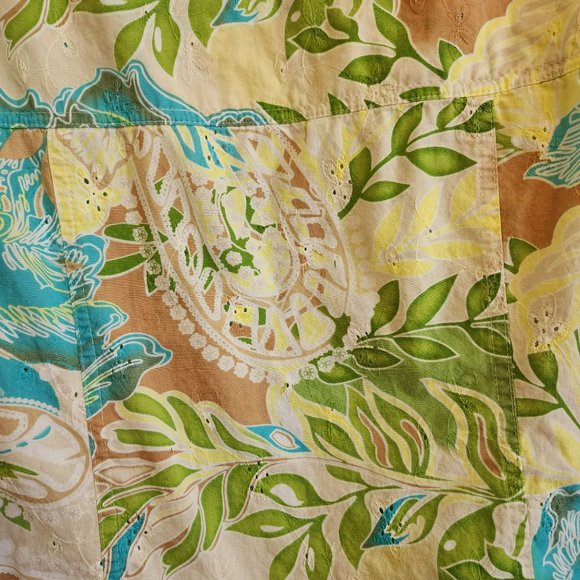 Allison Daly Tropical Button Shirt M/L - Picture 10 of 16